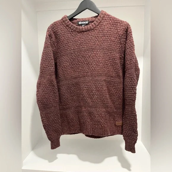 Sherpa adventure gear merino wool alpaca blend crew neck sweater jacquard Large - Picture 4 of 11